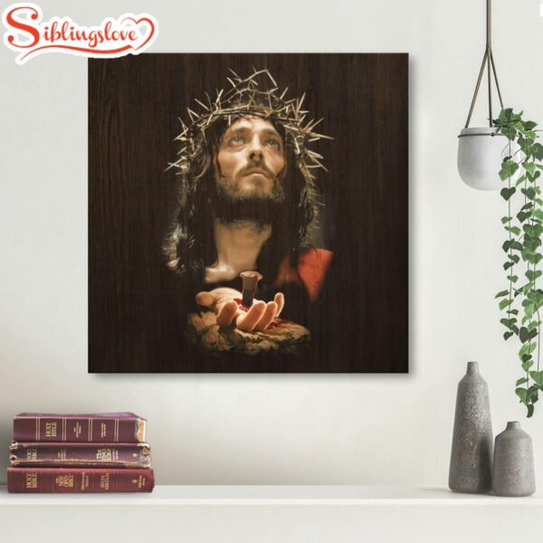 Jesus’ Crucified Hands Canvas Wall Art