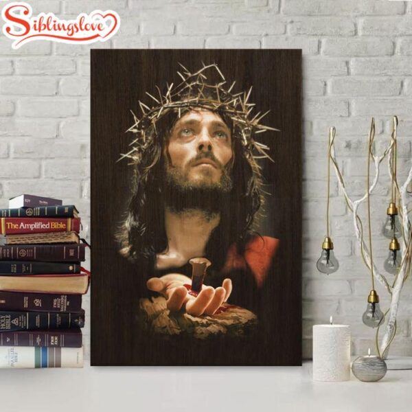 Jesus Crucified Hands Canvas Wall Art