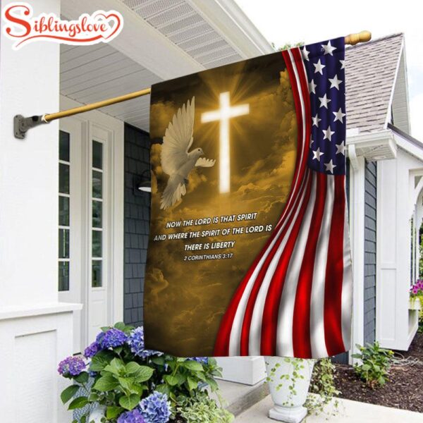 Jesus Holy Spirit Liberty American  Garden House Flag Gift For God Lovers