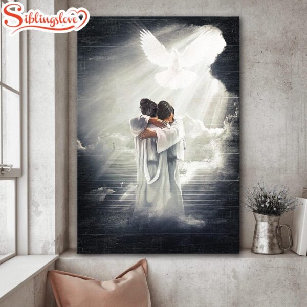 Jesus Hugging Mystic Light Canvas Posters