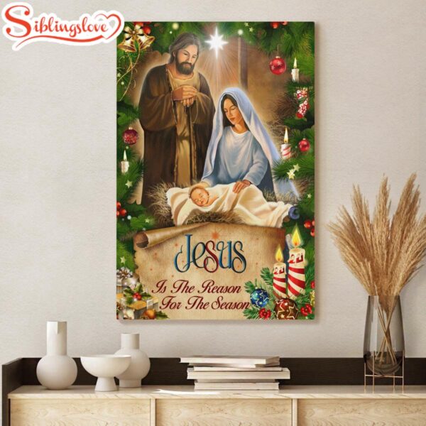 Jesus Is The Reason For The Season Christmas Canvas