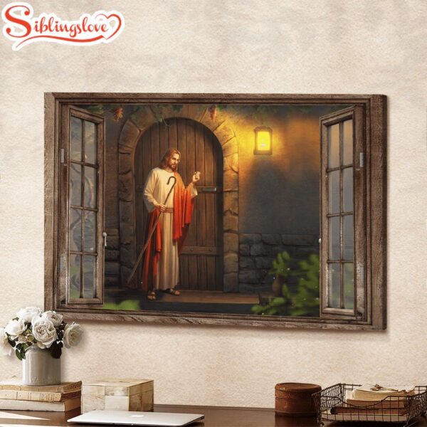 Jesus Knocks On The Door Canvas Wall Art