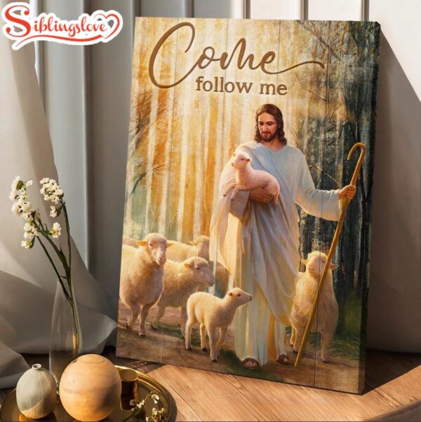 Jesus Lambs Of God Forest Come Follow Me Canvas Posters