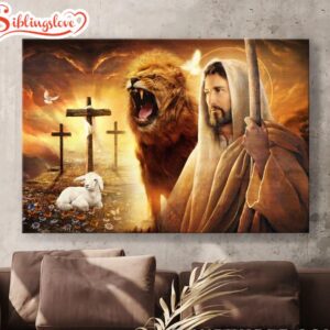 Jesus Lion And Lamb Heaven’s…