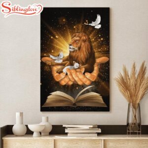 Jesus Lion Dove Canvas Posters