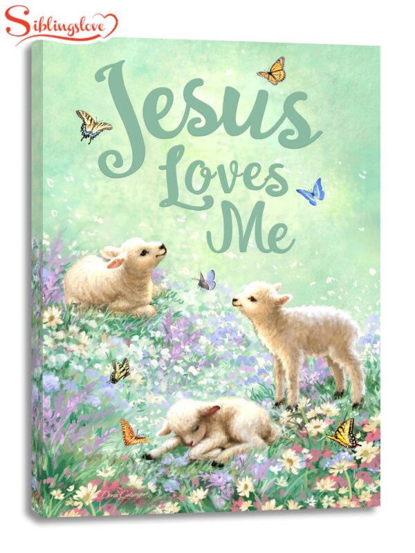 Jesus Loves Me Canvas Wall Art