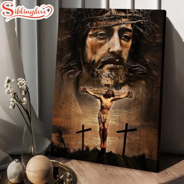 Jesus On The Cross Infinite Halo Canvas Wall Art