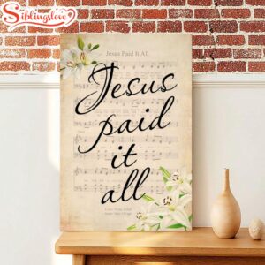 Jesus Paid It All Sheet…