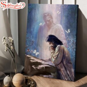 Jesus Painting Forest Butterfly Praying…