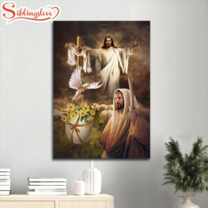 Jesus Painting Watercolor Dove Cross…