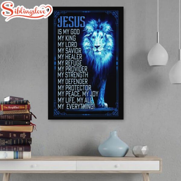 Jesus The Lion Of Judah Is My God Canvas Art