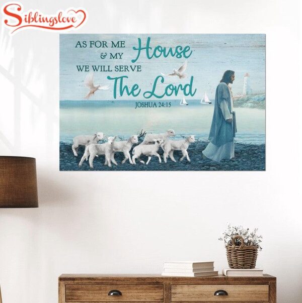 Jesus We Will Serve The Lord Canvas Wall Art