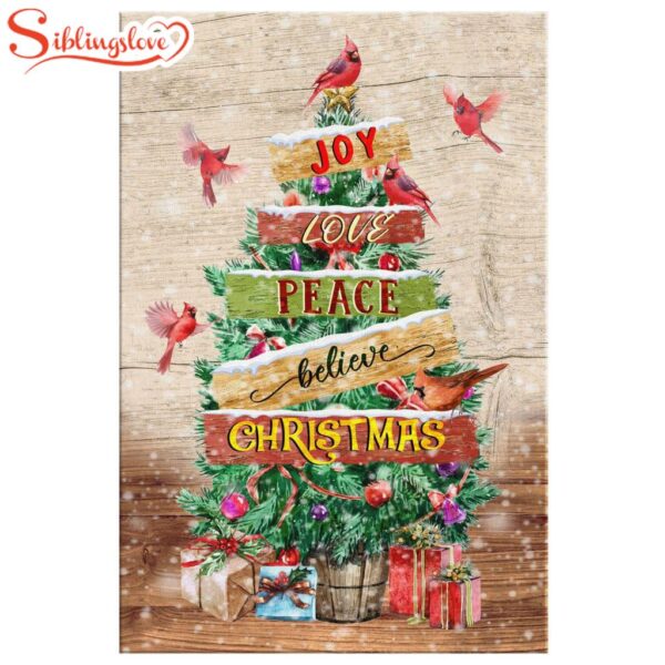 Joy Love Peace Believe Christmas Christian Christmas Gifts Canvas Wall Art Prints