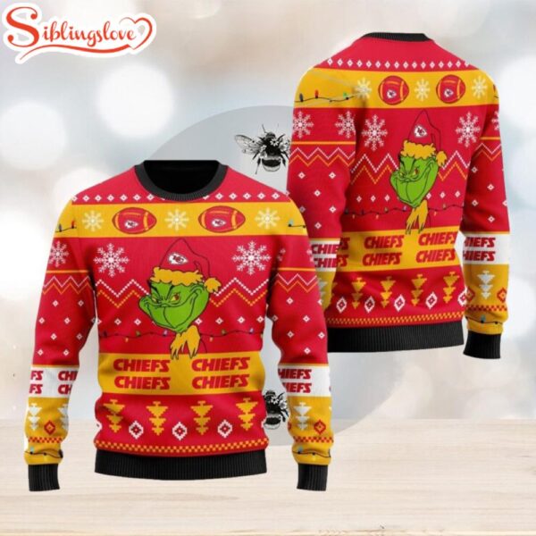 Kansas City Chiefs American NFL Grinch Merry Christmas Sweater