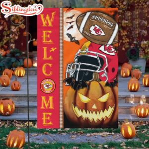 Kansas City Chiefs Welcome Halloween House And Garden Flag