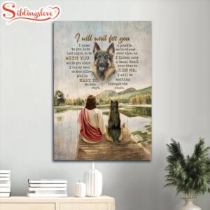 Lake German Shepherd Jesus Drawing…