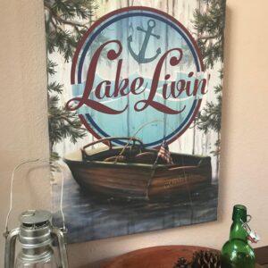 Lake Livin Canvas Wall Art