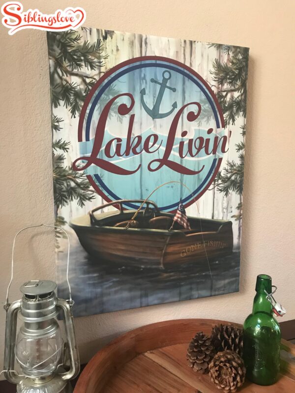 Lake Livin Canvas Wall Art