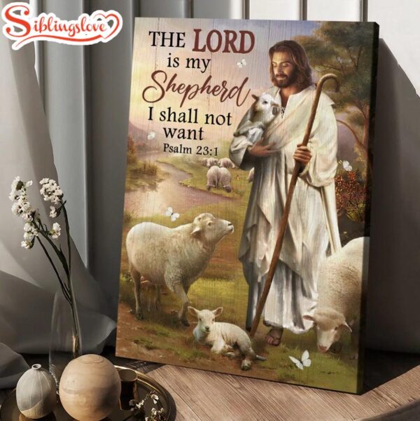 Lamb Of God The Lord Is My Shepherd Canvas Wall Art