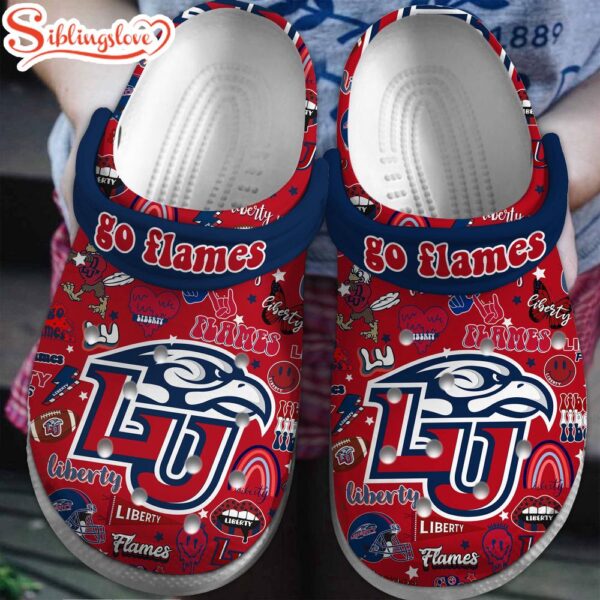 Liberty Flames NCAA Sport Clogs Shoes Comfortable For Men Women