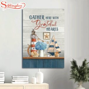 Lighthouse Blue Hydrangea Beach Symbol…