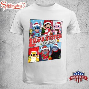 Lilo And Stitch Xmas Christmas Classic T-Shirt, Hodliday Shirt For Men Women