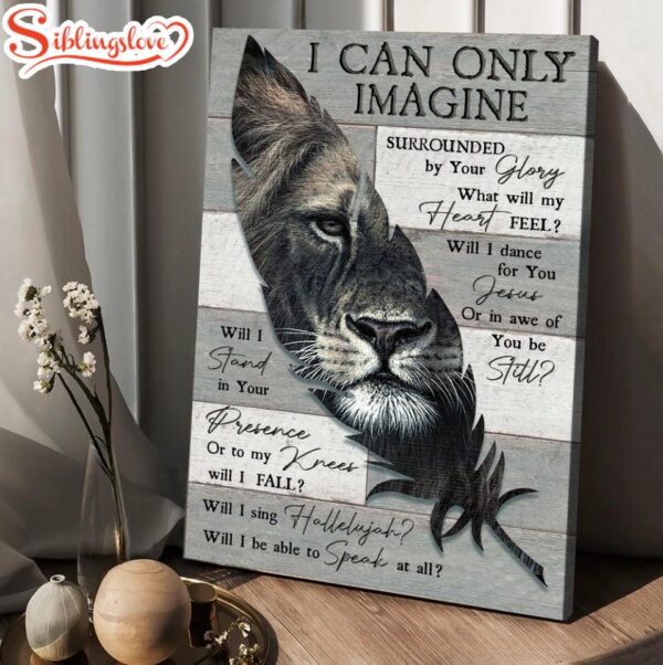 Lion Of Judah Feather I Can Only Imagine Canvas Wall Art