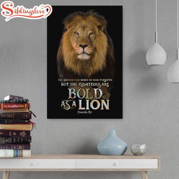 Lion Of Judah Proverbs 281 Kjv Decor Canvas Art