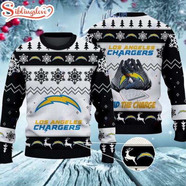 Los Angeles Chargers The Bolts Christmas Ugly Sweater