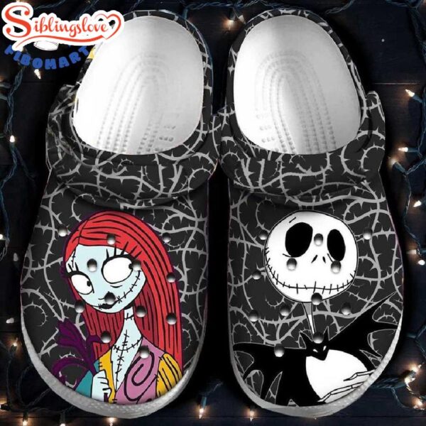 Loving Jack and Sally Surround Thorn Branches Halloween Clogs Shoes Cartoon Clogs