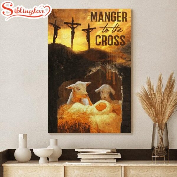 Manger To The Cross Jesus Canvas Wall Art