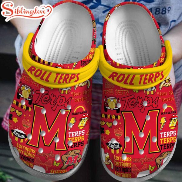 Maryland Terrapins NCAA Sport Clogs Shoes Comfortable For Men Women