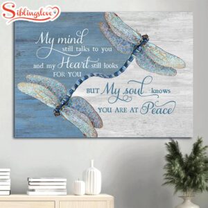 Memorial Dragonfly Painting Blue Background…