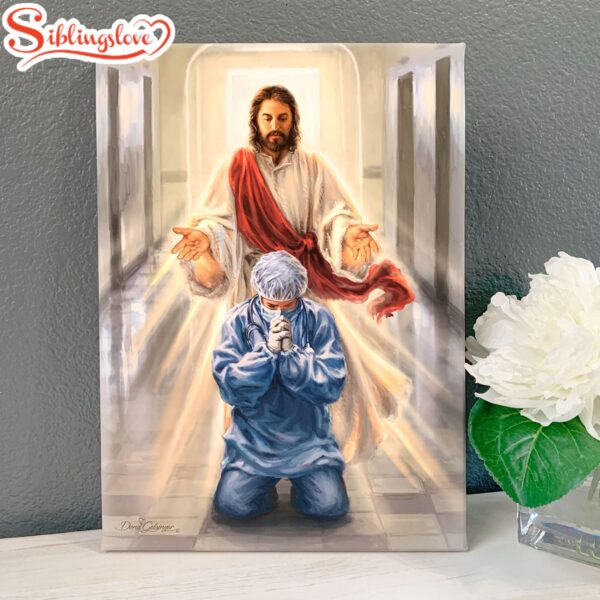 Merciful Jesus Bless Our Healthcare Heroes Canvas Wall Art