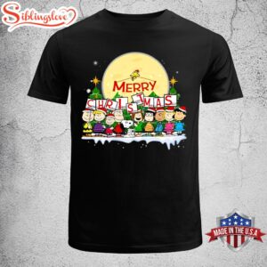 Merry Christmas Snoopy Dog With Friends Unisex T-Shirt