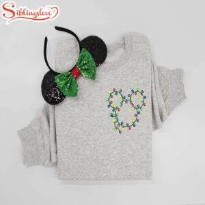 Mickey Lights Christmas Embroidered Sweatshirts