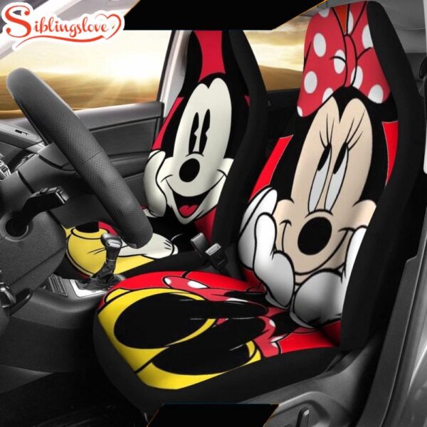 Mickey & Minnie Car Seat Covers  Disney Seat Cover   Cartoon Car Decor