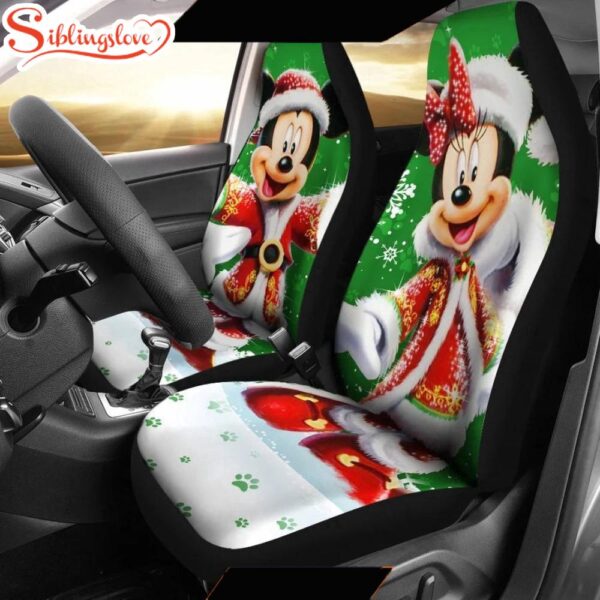 Disney Seat Cover  Mickey & Minnie Christmas Car Set Covers