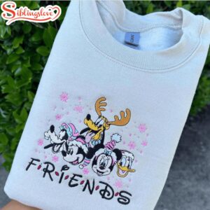 Mickey Mouse And Friends Women Embroidered Sweatshirt Gift