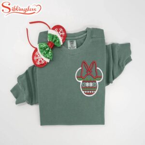 Minnie Christmas Embroidered Sweatshirts