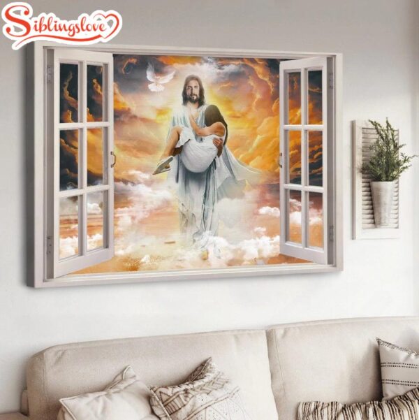 My Jesus Saving Life Pretty Girl Canvas Wall Art