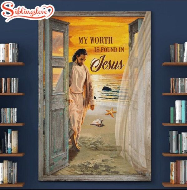 My Worth Is Found In Jesus Canvas Wall Art