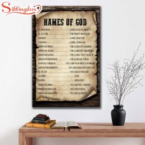 Names Of God Christian Canvas…