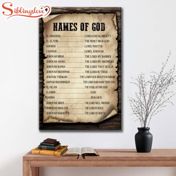 Names Of God Christian Canvas Art