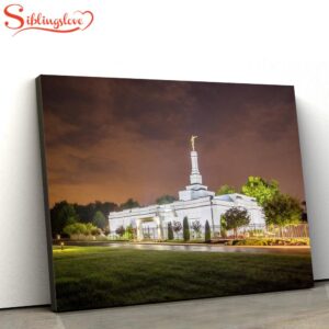 Nashville Temple Stormy Sky Canvas…