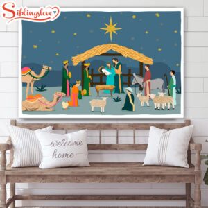 Nativity Canvas Wall Art