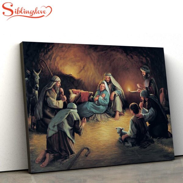 Nativity Of Jesus Jesus Canvas Wall Art