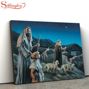 Nativity Scene Painting Jesus Canvas…