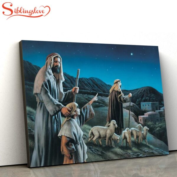 Nativity Scene Painting Jesus Canvas Wall Art