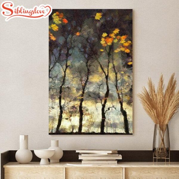 Nature Trees Forest Painting Canvas Wall Art